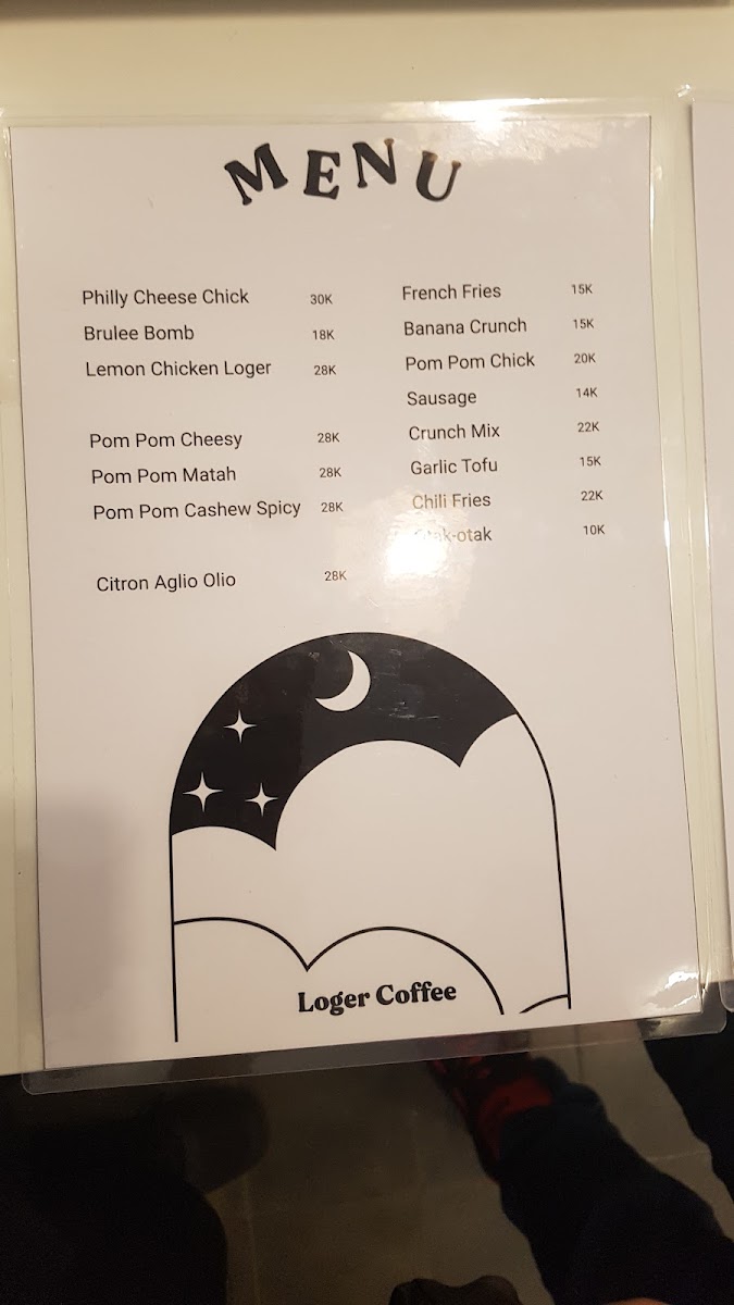 Loger Coffee Photo Menu 1