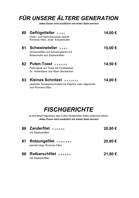 Restaurant Haus Wirth Photo Menu 3
