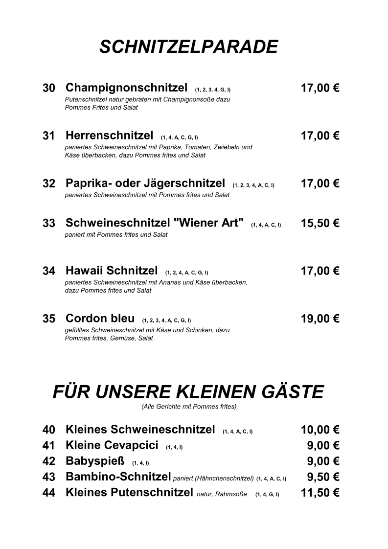 Restaurant Haus Wirth Photo Menu 4