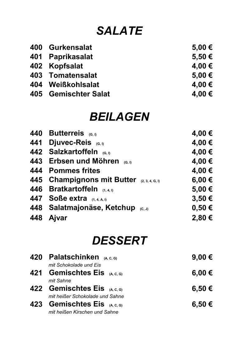 Restaurant Haus Wirth Photo Menu 6