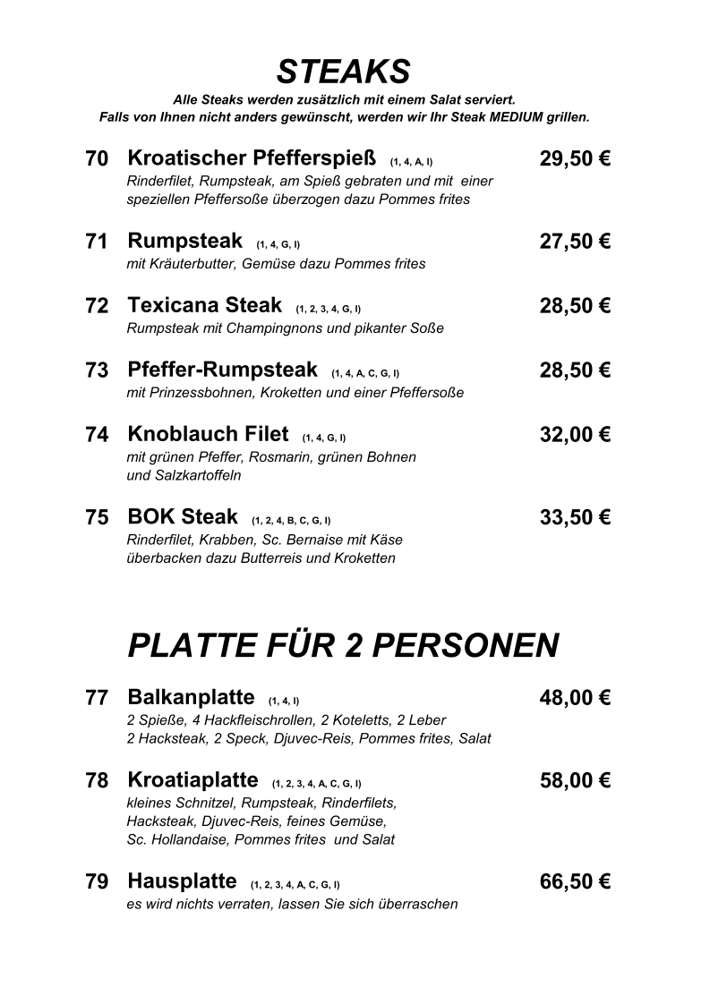 Restaurant Haus Wirth Photo Menu 7