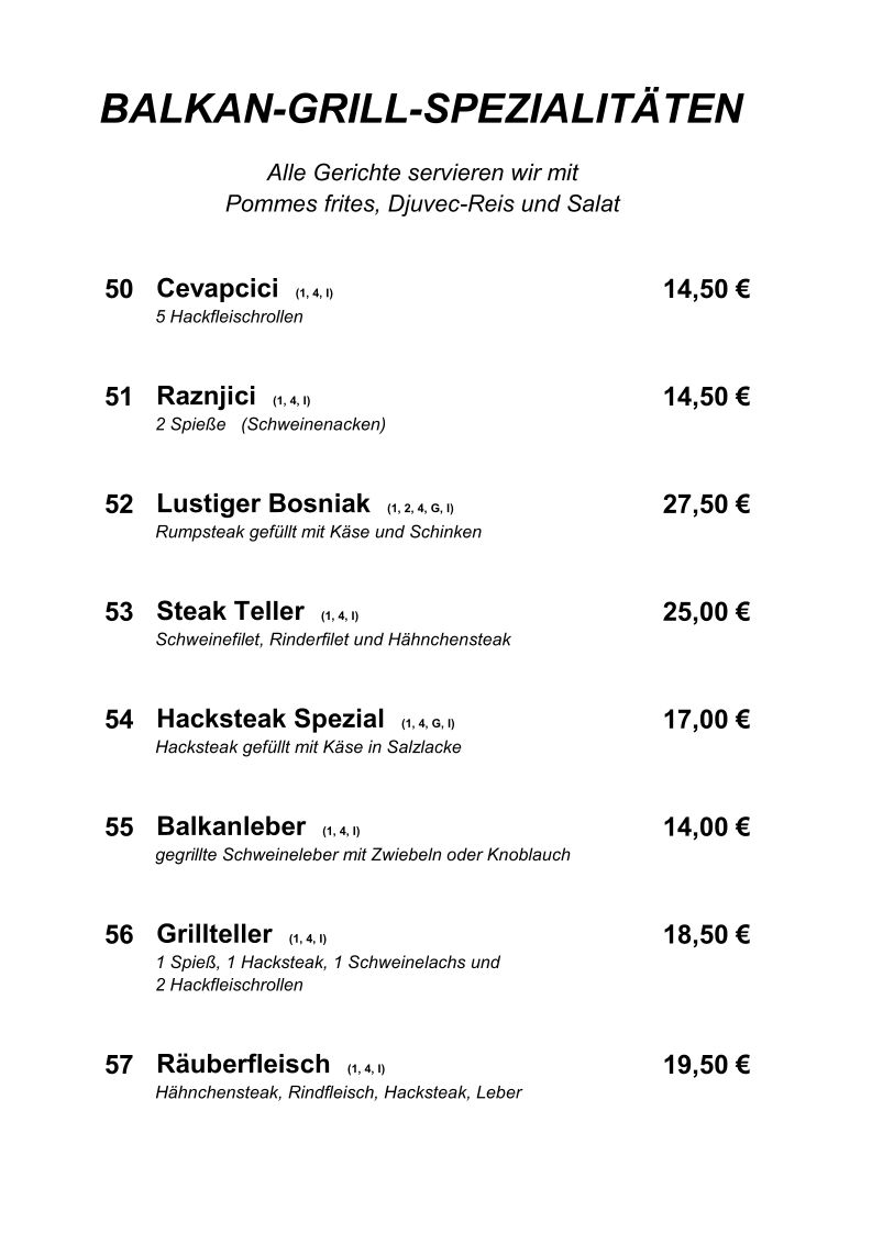 Restaurant Haus Wirth Photo Menu 8