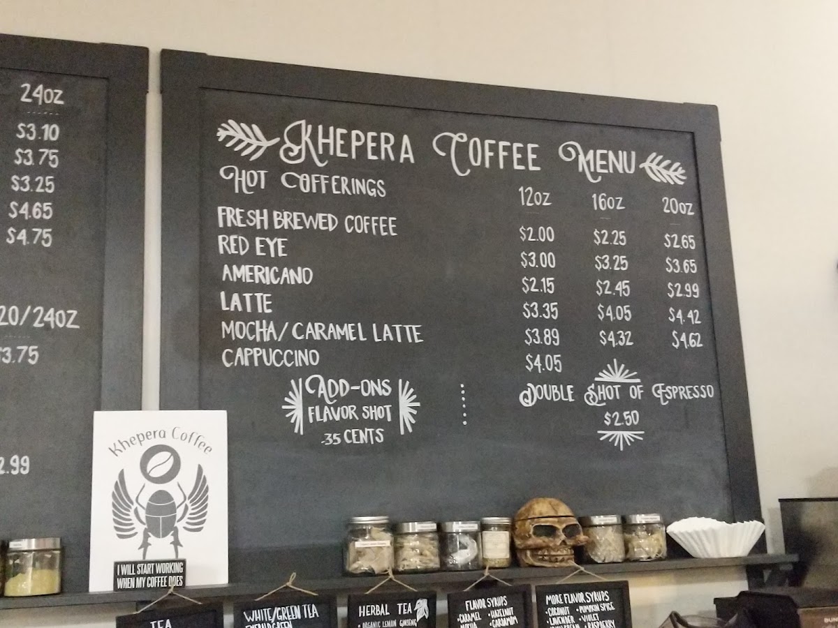 Khepera Coffee & Roastery Photo Menu 2