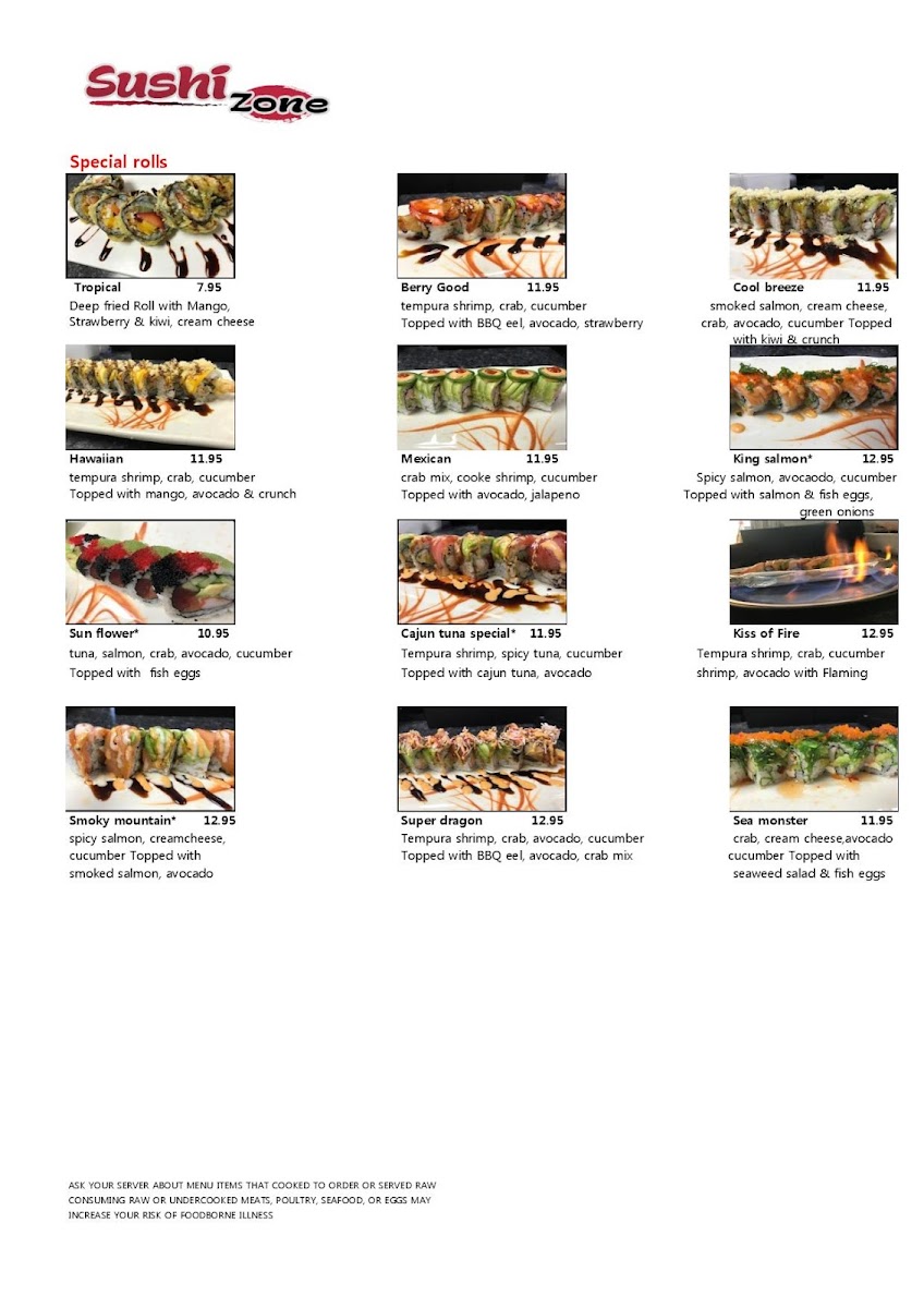 Sushi Zone Photo Menu 6