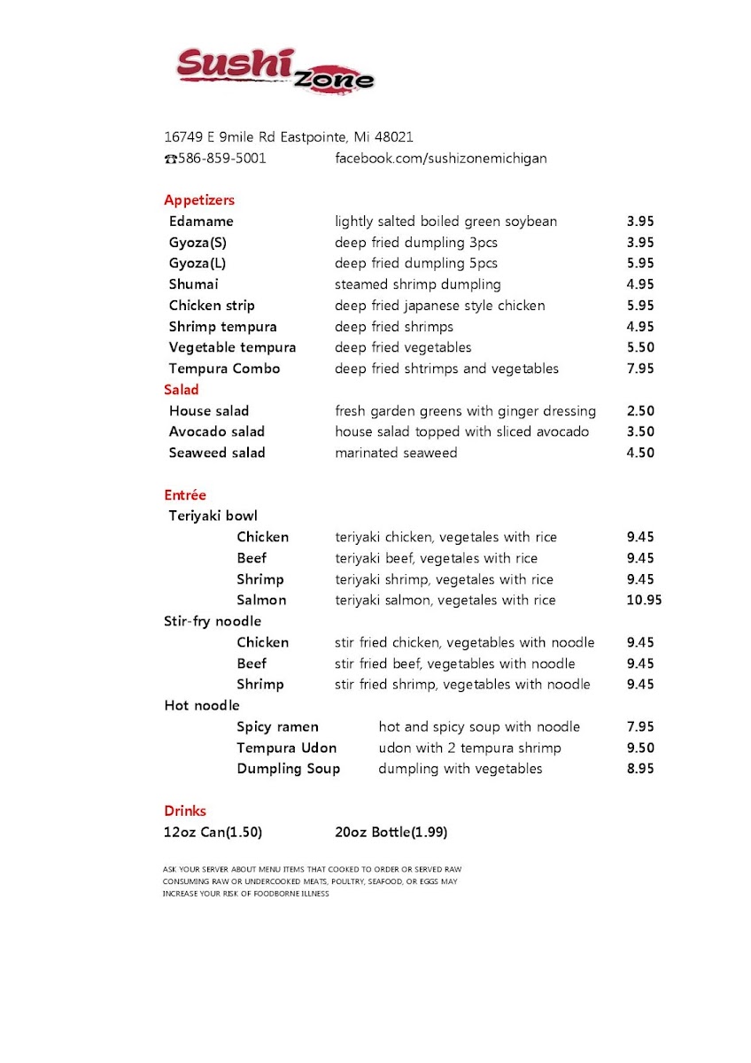Sushi Zone Photo Menu 8