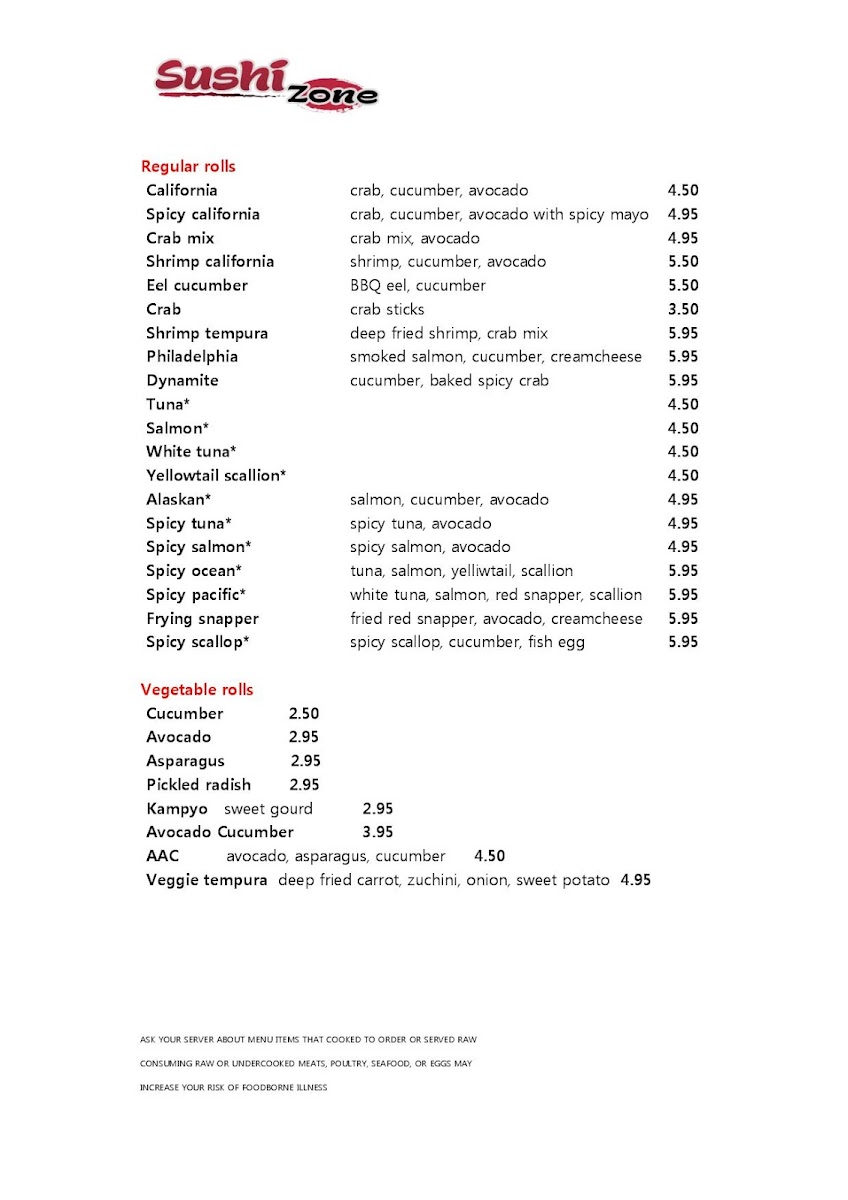 Sushi Zone Photo Menu 9