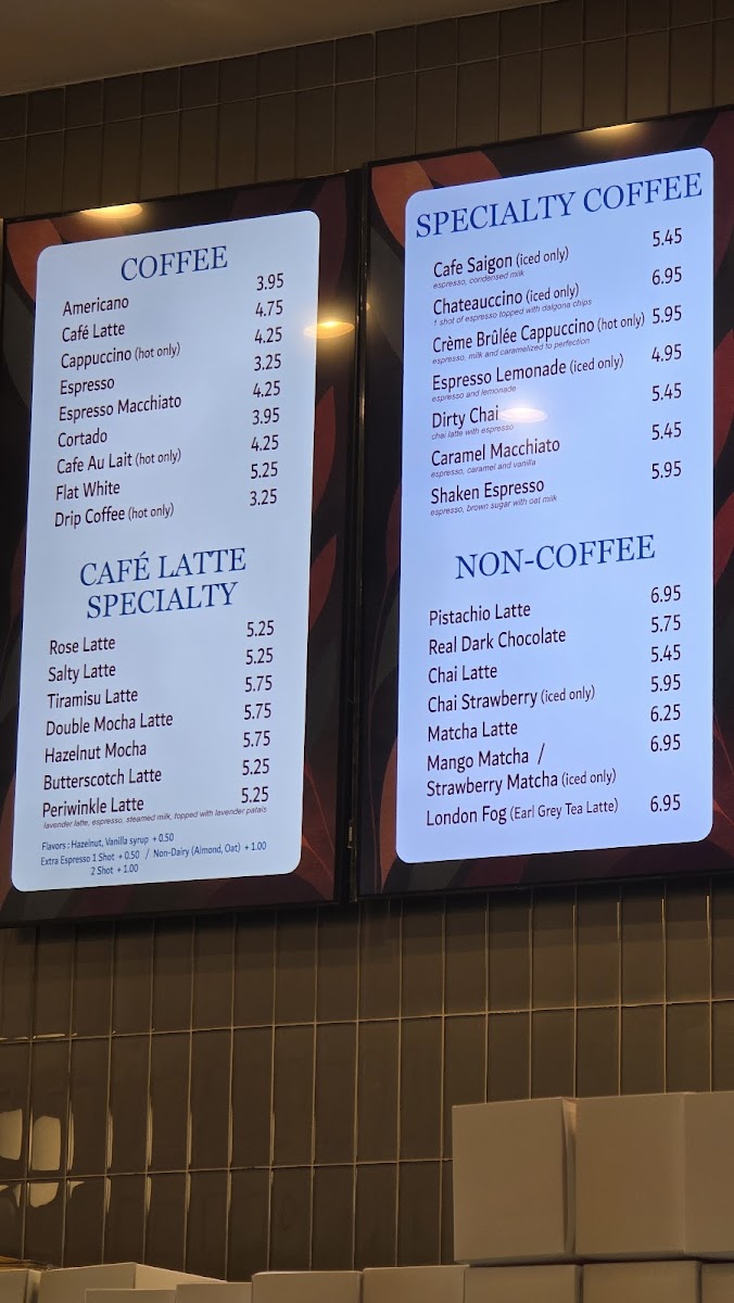 Chateau de Rockville Cafe Photo Menu 2