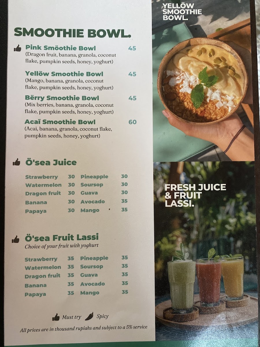 O’sea Coffee and Eatery Photo Menu 3
