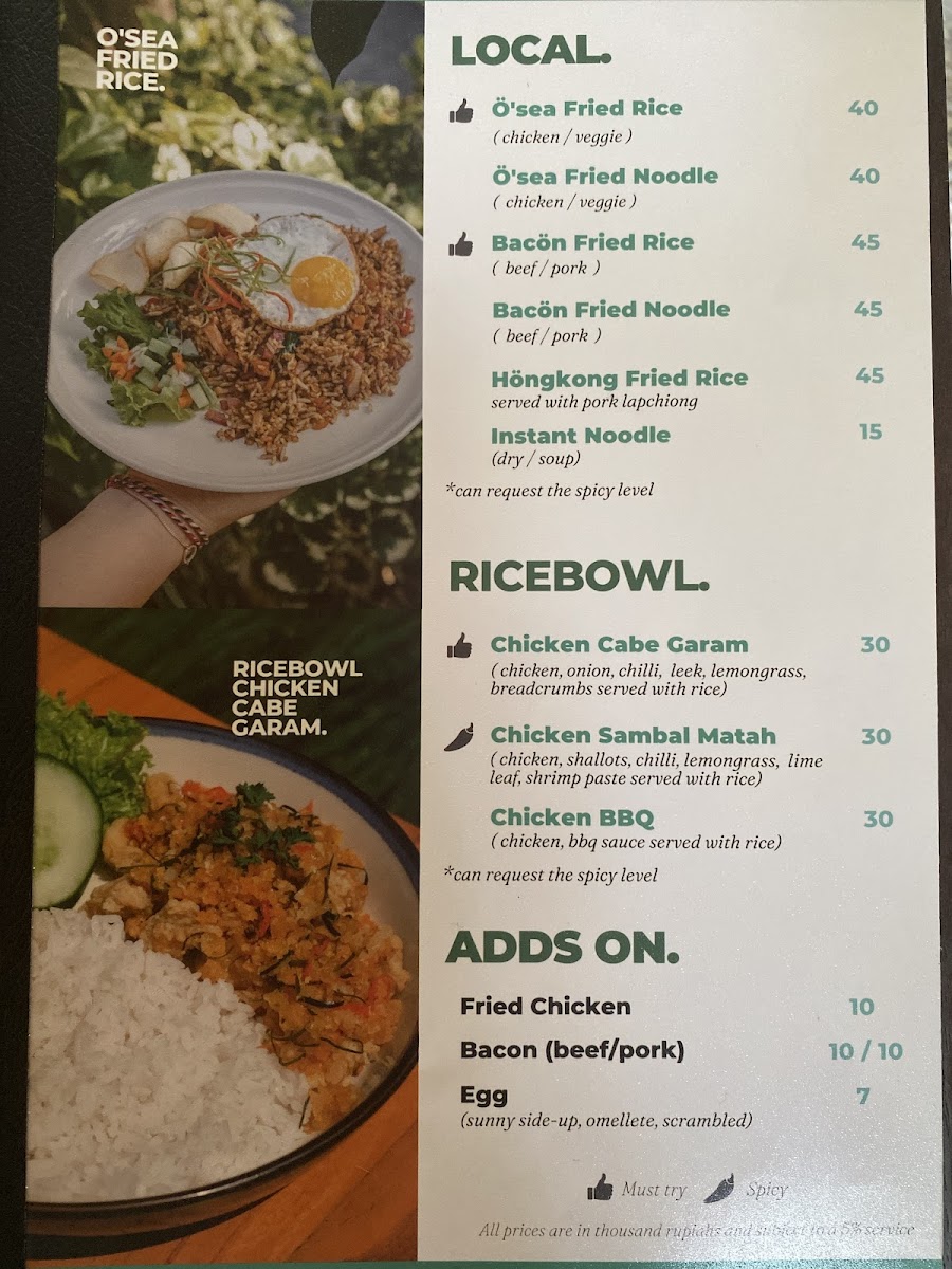O’sea Coffee and Eatery Photo Menu 6