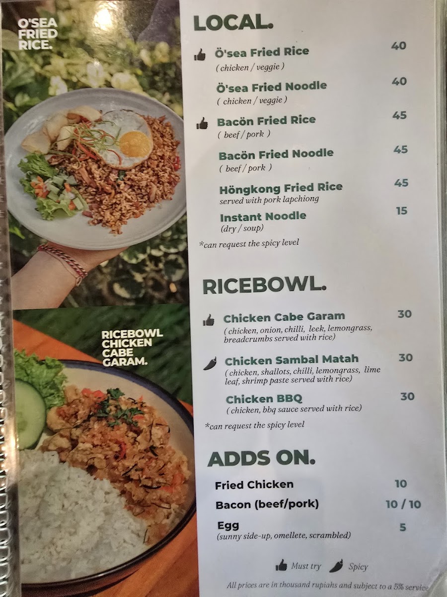 O’sea Coffee and Eatery Photo Menu 7