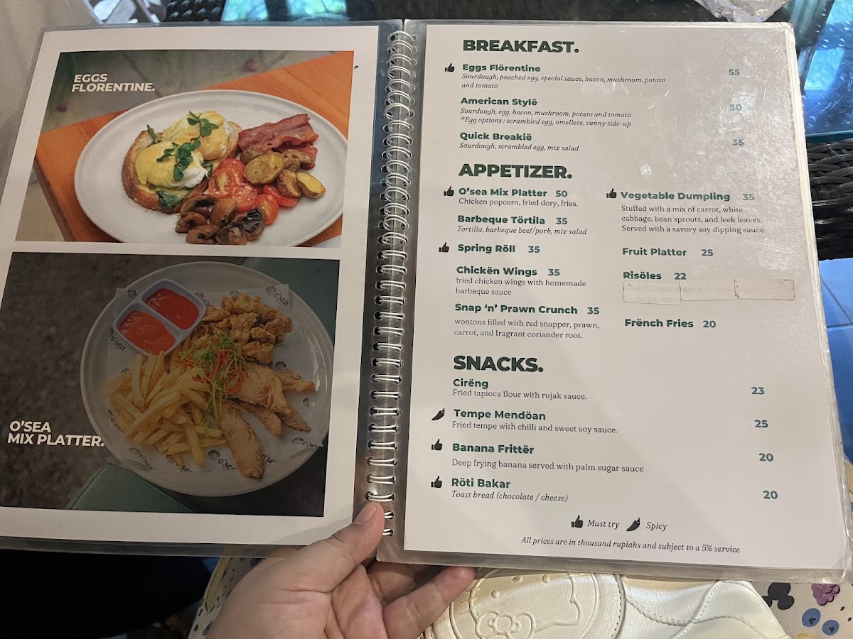 O’sea Coffee and Eatery Photo Menu 8