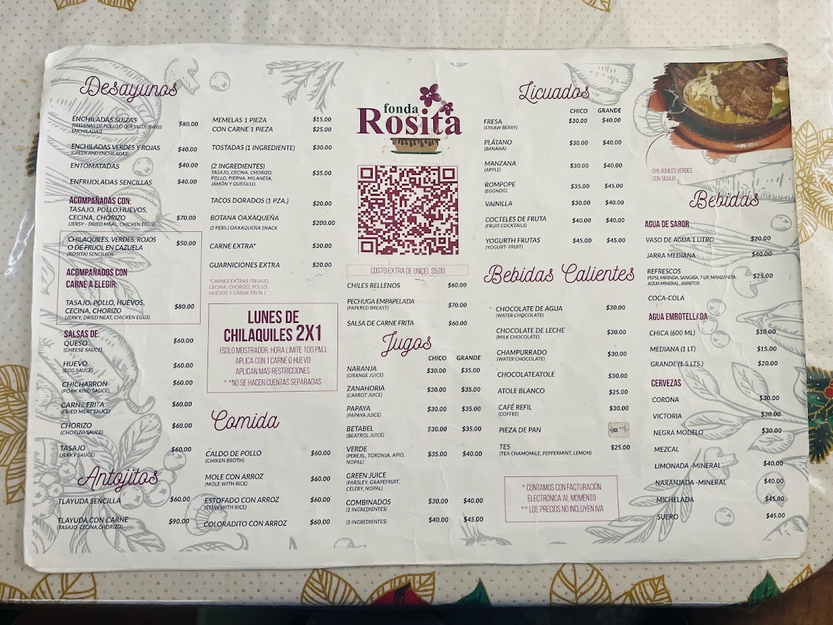 Fonda Rosita Photo Menu 3