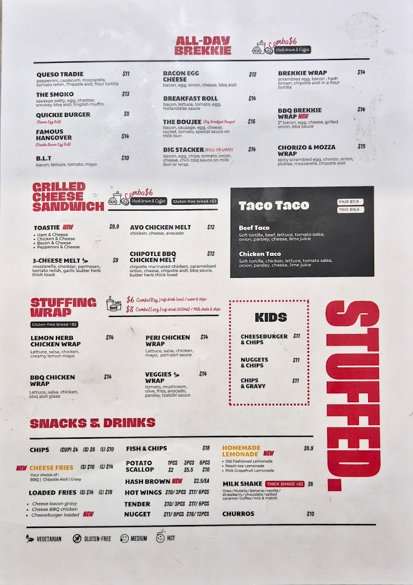 STUFFED. Photo Menu 3