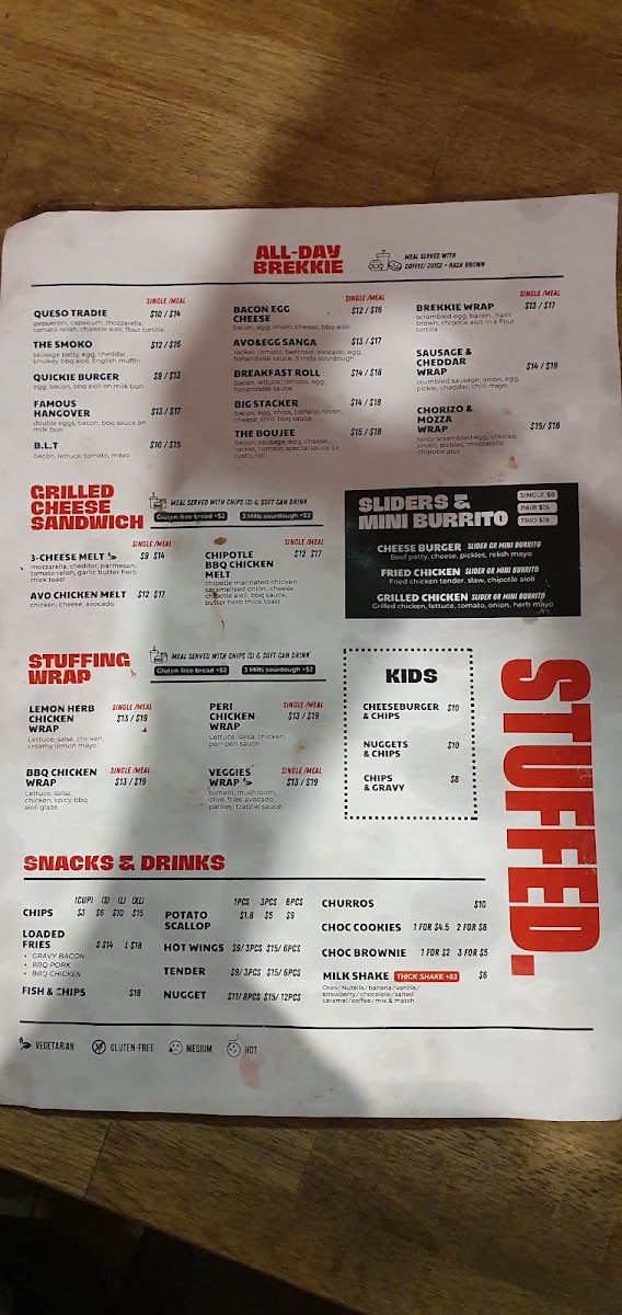 STUFFED. Photo Menu 5