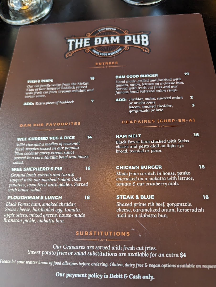 The Dam Pub Gastropub & Whisky Bar Photo Menu 10