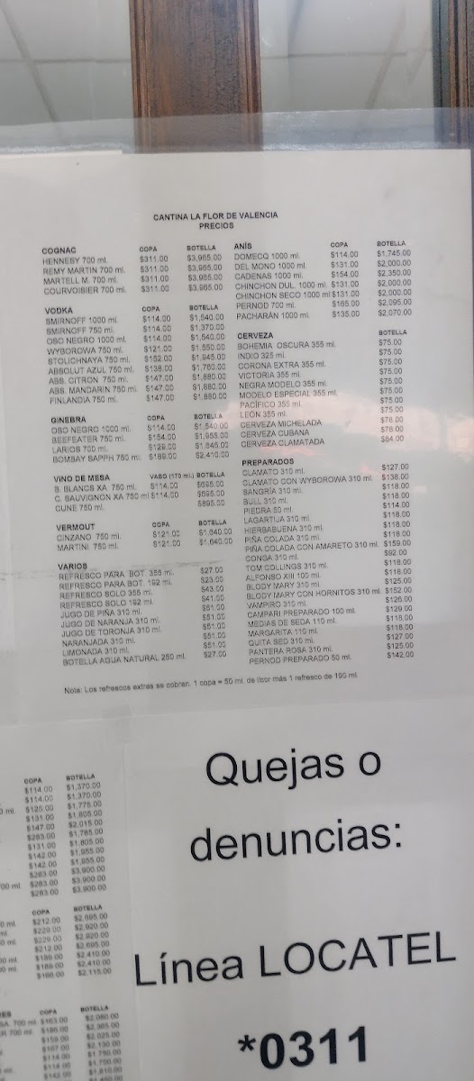 Cantina la Flor de Valencia Photo Menu 5