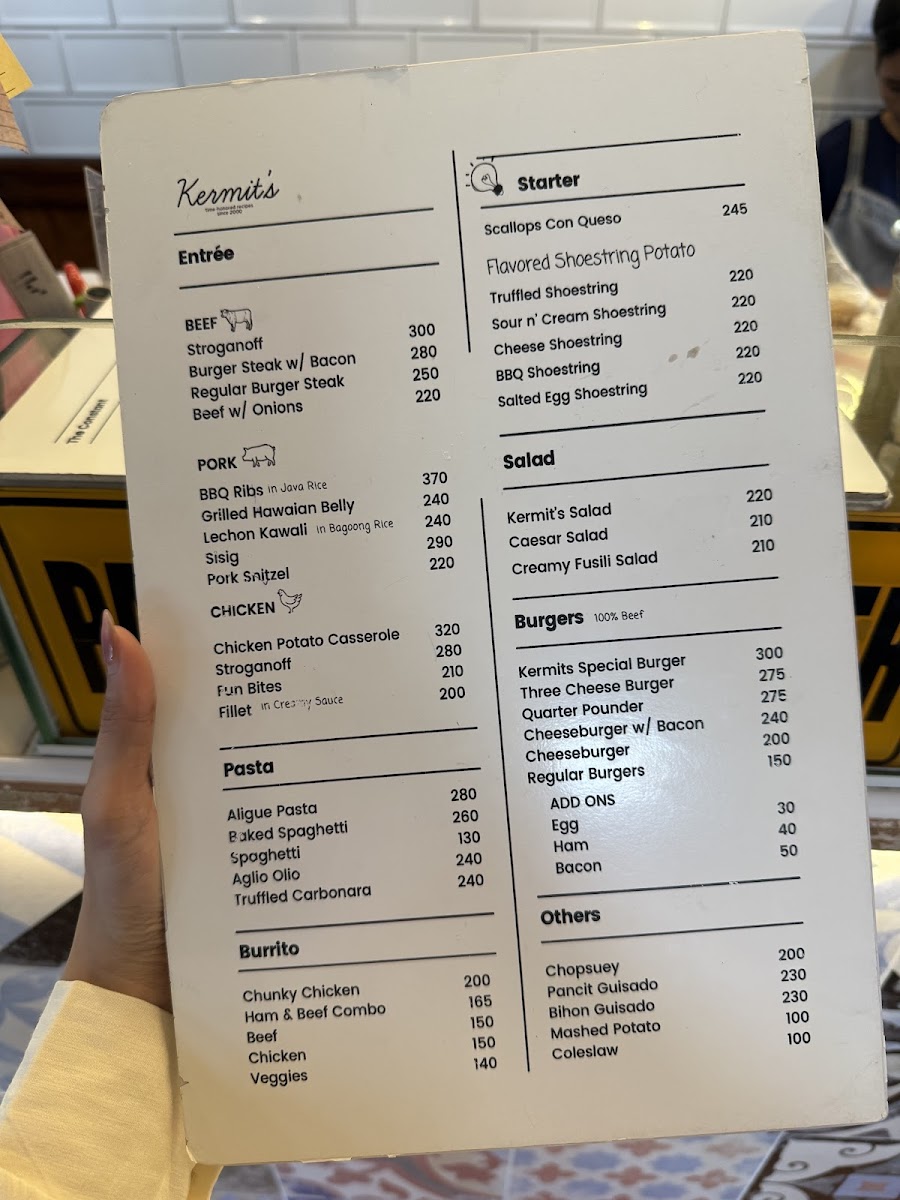 Kermit's Cafe and Pastry Photo Menu 1