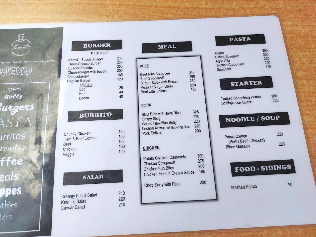 Kermit's Cafe and Pastry Photo Menu 5