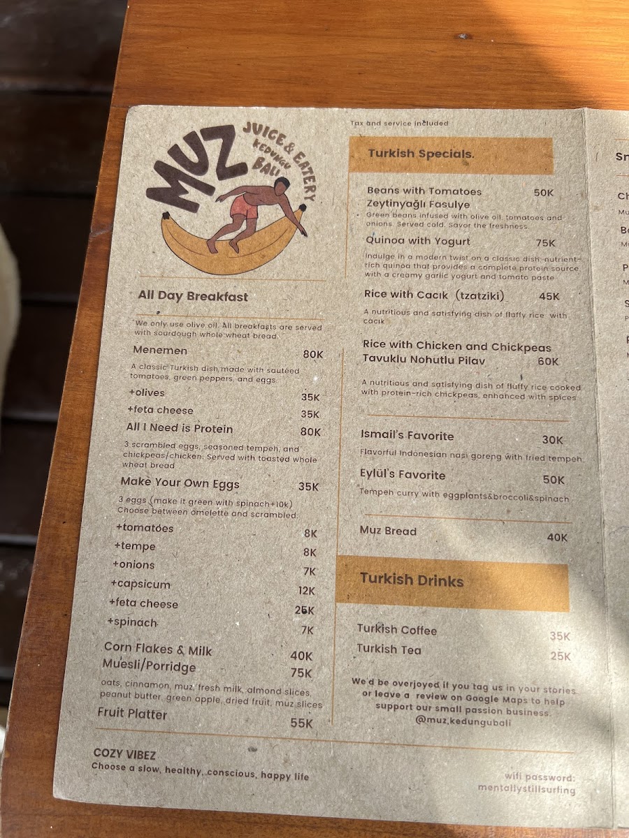MUZ Juices&Eatery Kedungu Photo Menu 3