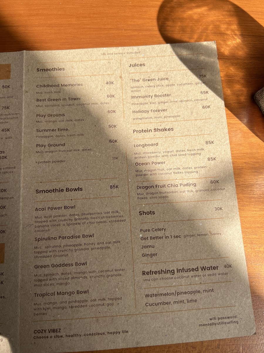 MUZ Juices&Eatery Kedungu Photo Menu 4