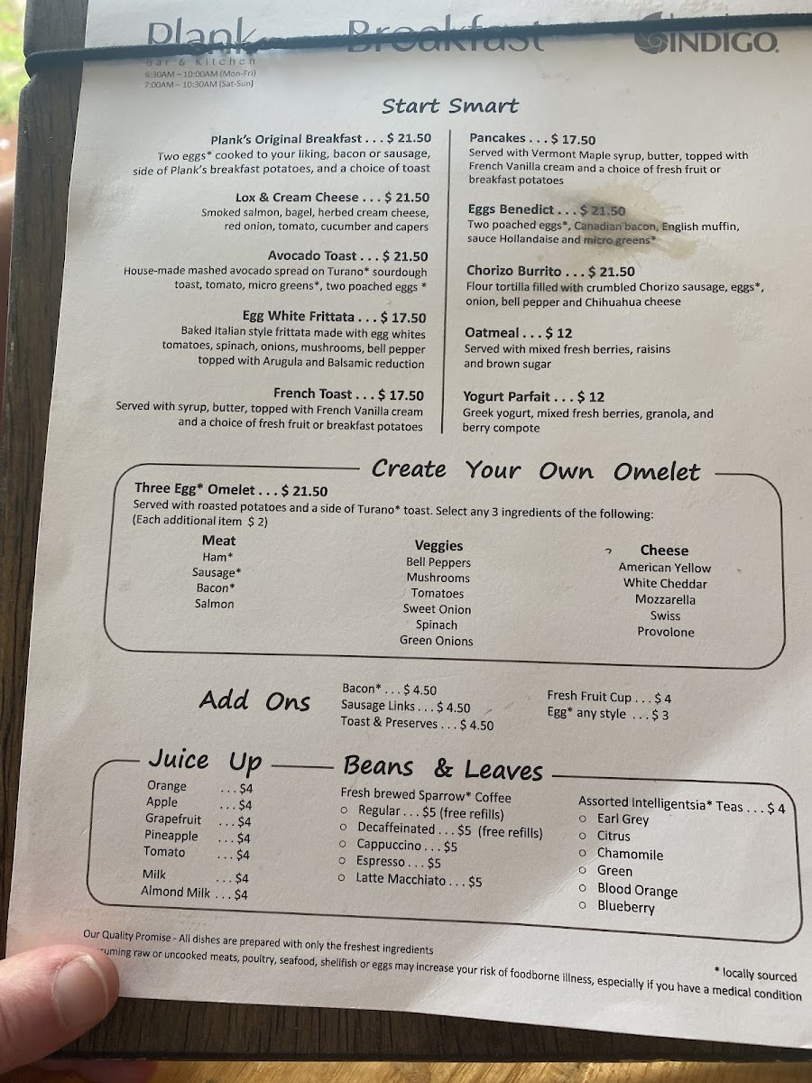 Plank Bar & Kitchen Photo Menu 2