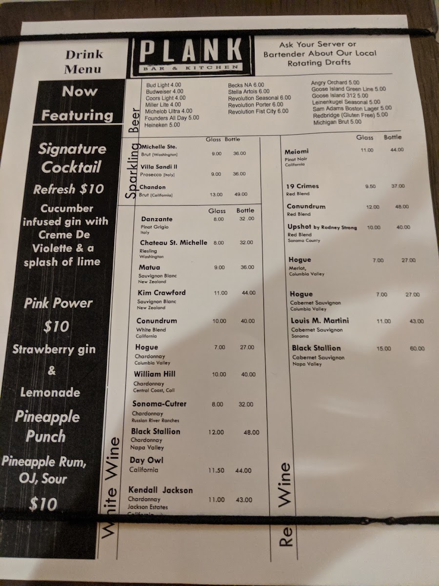 Plank Bar & Kitchen Photo Menu 6