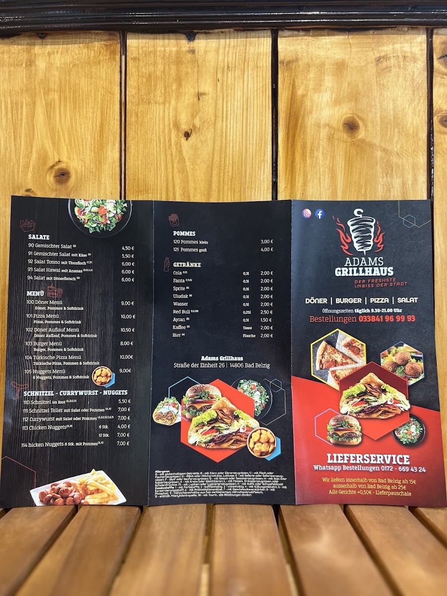 Adams Grillhaus Photo Menu 1