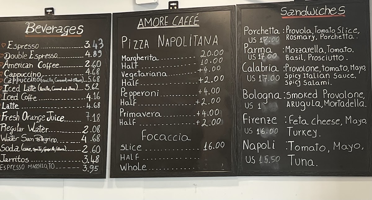 Amore Caffe Boca gelateria ( ice cream ) Photo Menu 1