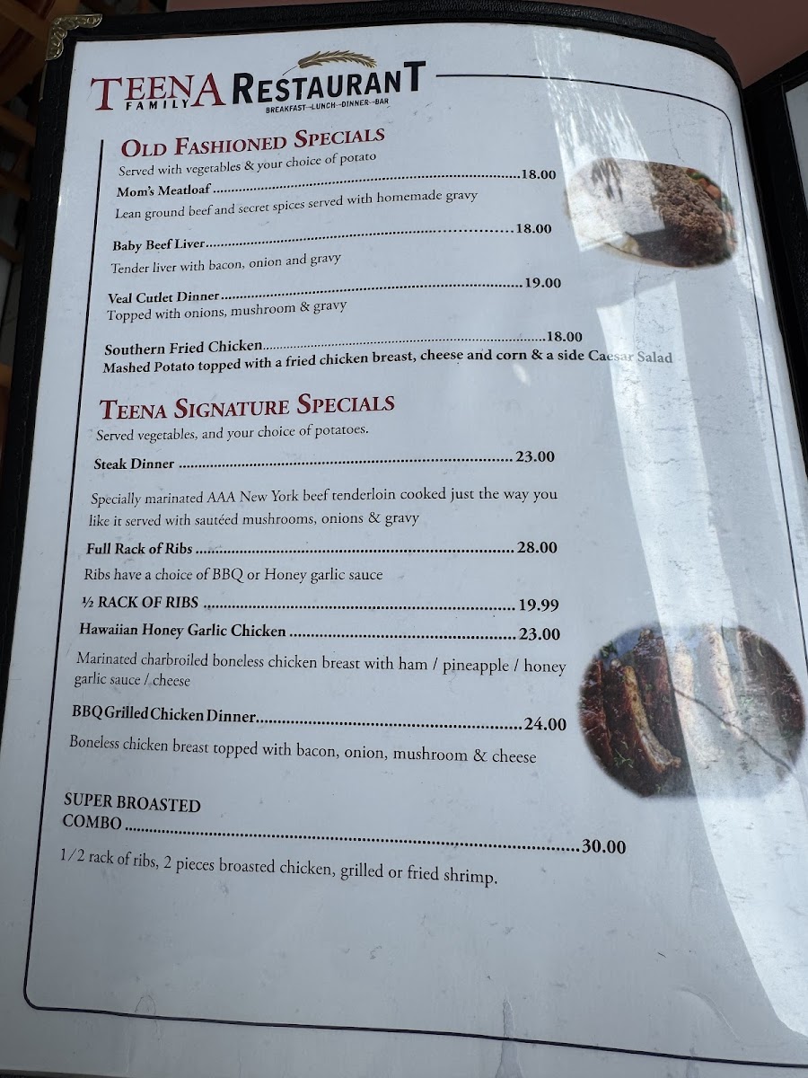 Teena Family Restaurant Photo Menu 3