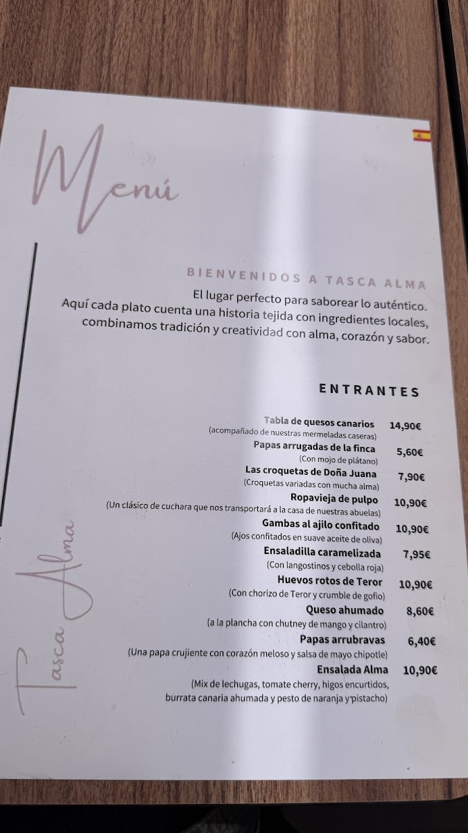 TASCA Alma Photo Menu 1