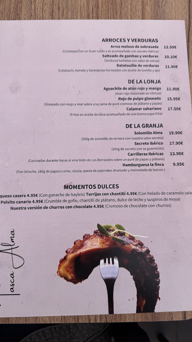 TASCA Alma Photo Menu 2
