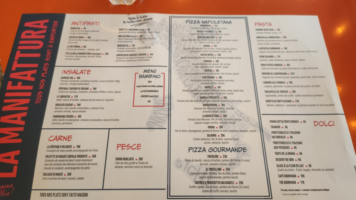 La Manifattura Photo Menu 7