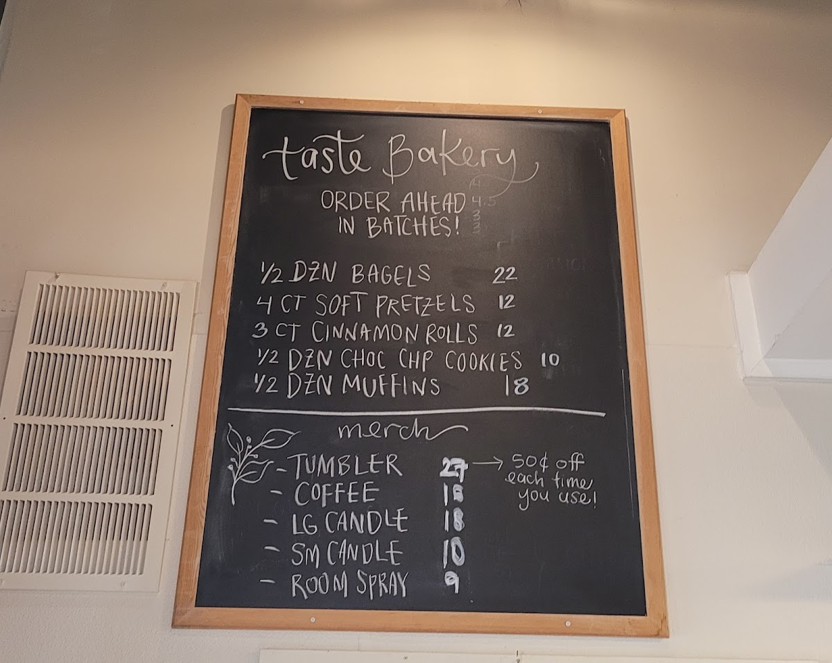 Taste Coffee Company Photo Menu 1