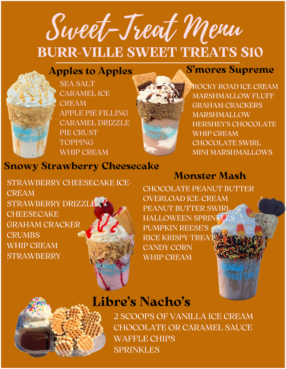 Burr Ville Sweet Treats Photo Menu 2