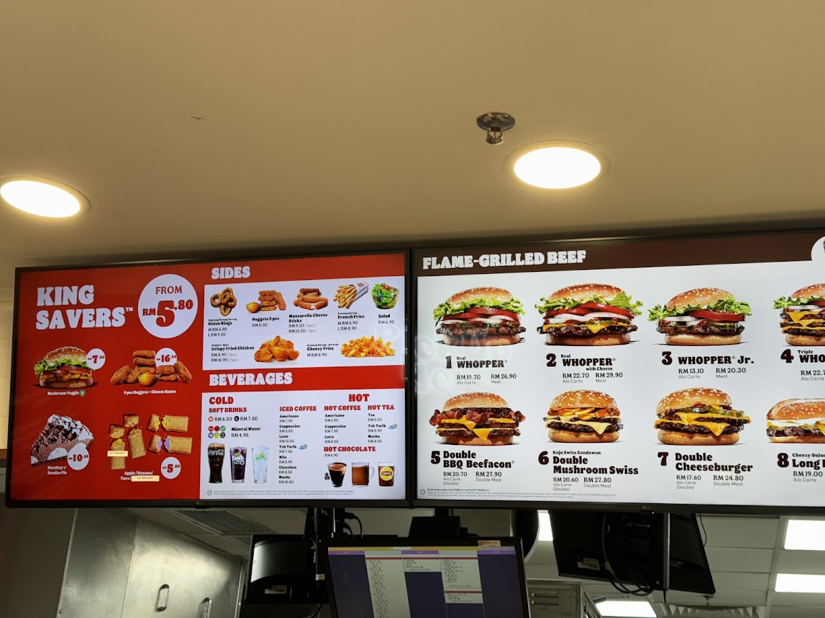 Burger King KLIA Photo Menu 2