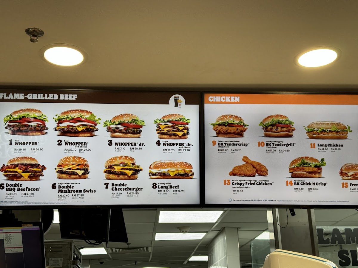 Burger King KLIA Photo Menu 4