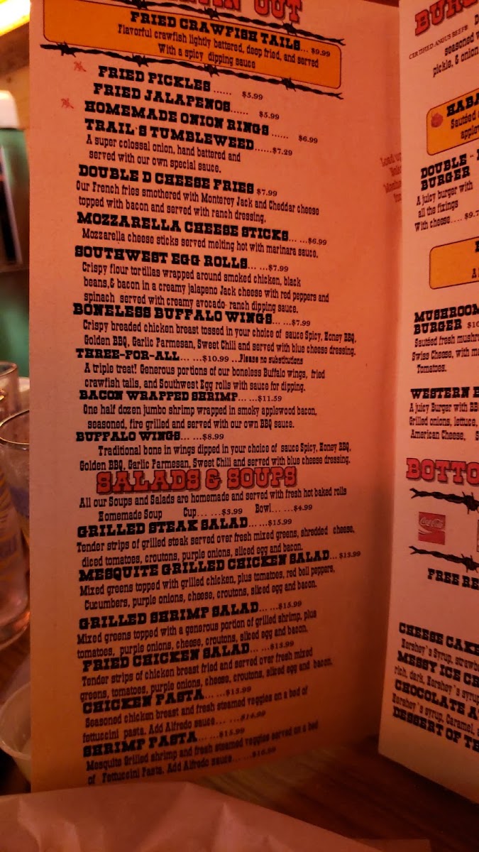 Double D Steak House Photo Menu 10
