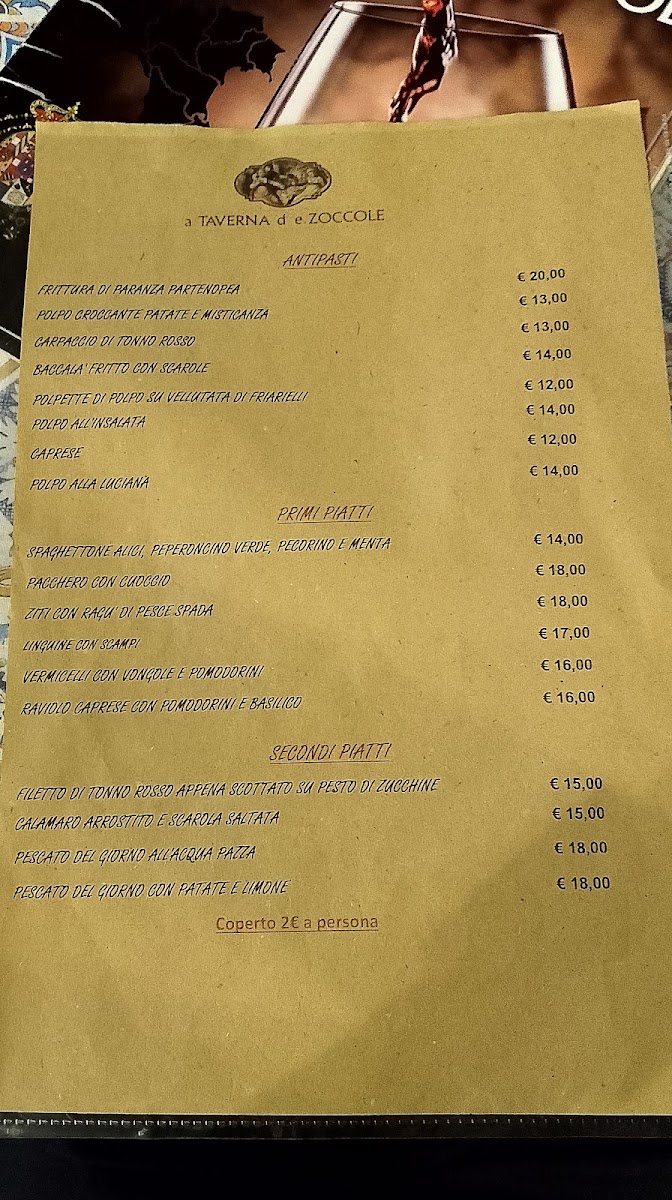 A Taverna d' 'e Zoccole Photo Menu 1
