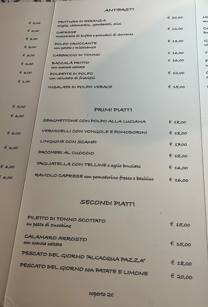 A Taverna d' 'e Zoccole Photo Menu 2