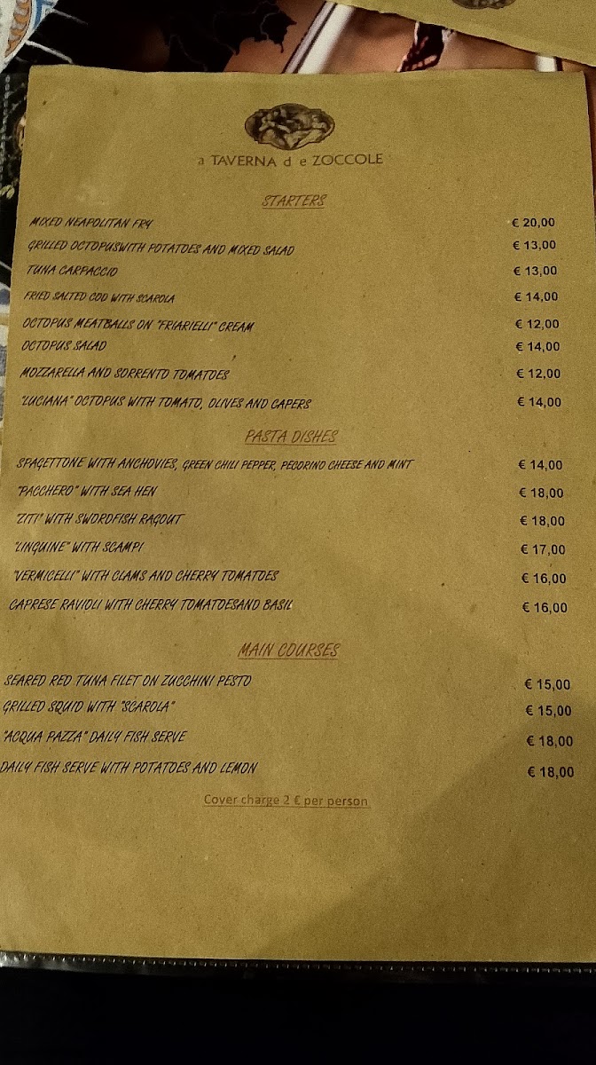 A Taverna d' 'e Zoccole Photo Menu 3