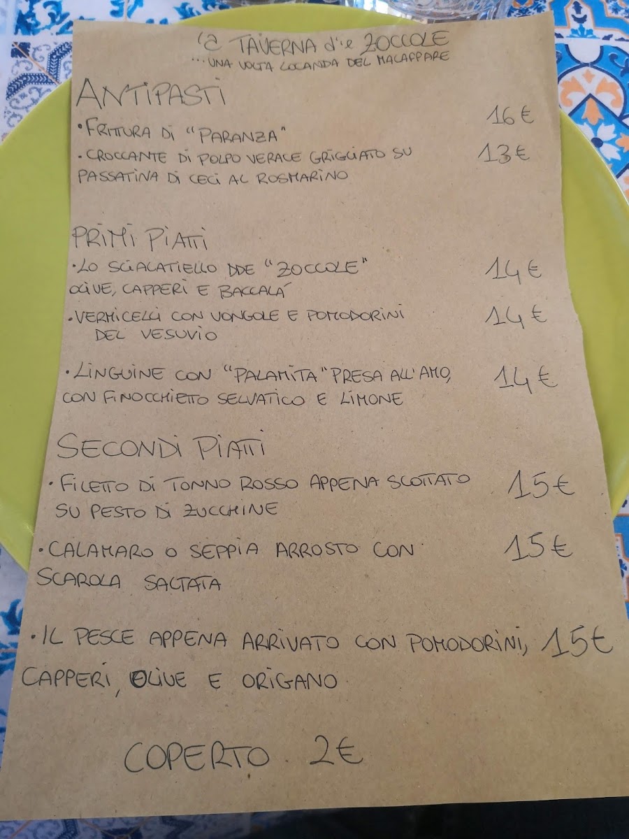A Taverna d' 'e Zoccole Photo Menu 9