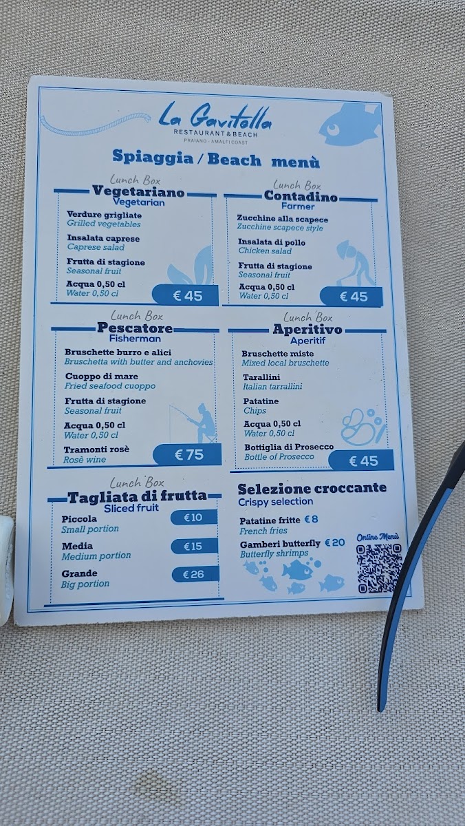 La Gavitella - Restaurant & Beach Photo Menu 1