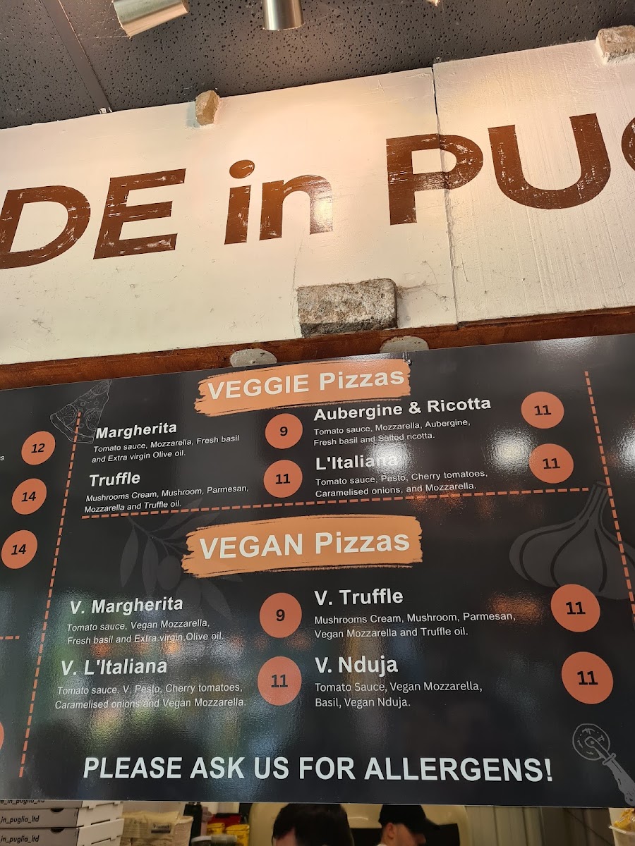 Made in Puglia Hackney wick Photo Menu 3