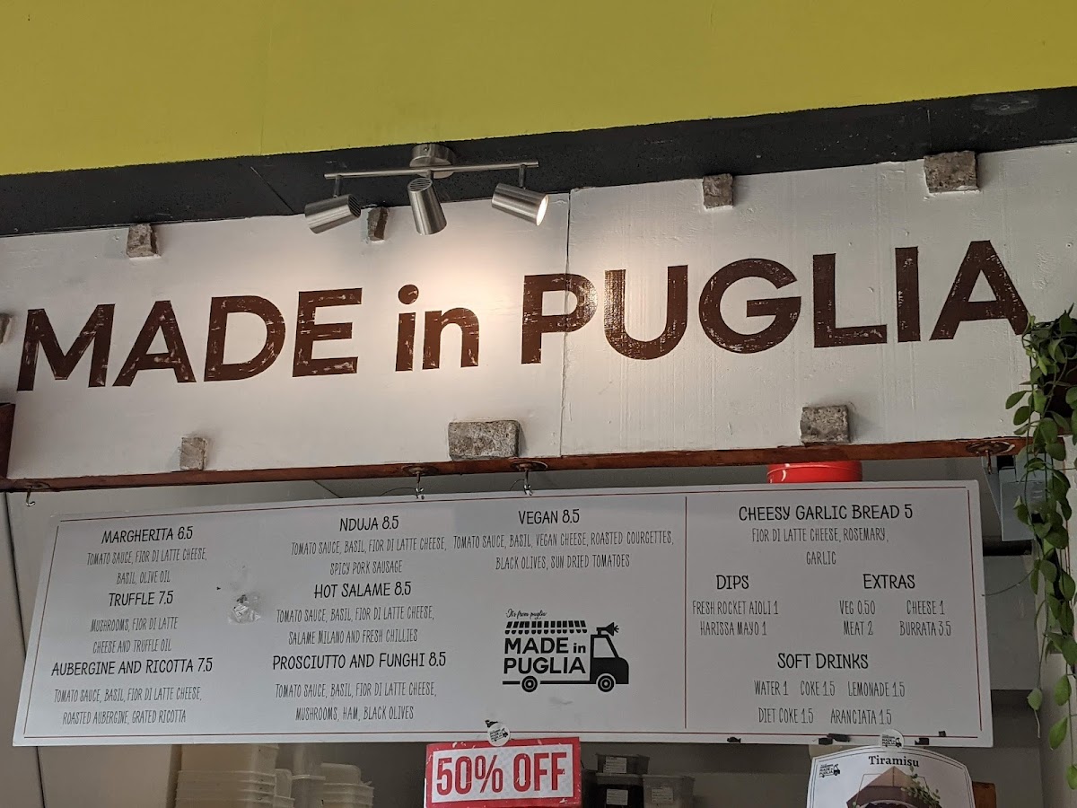 Made in Puglia Hackney wick Photo Menu 7