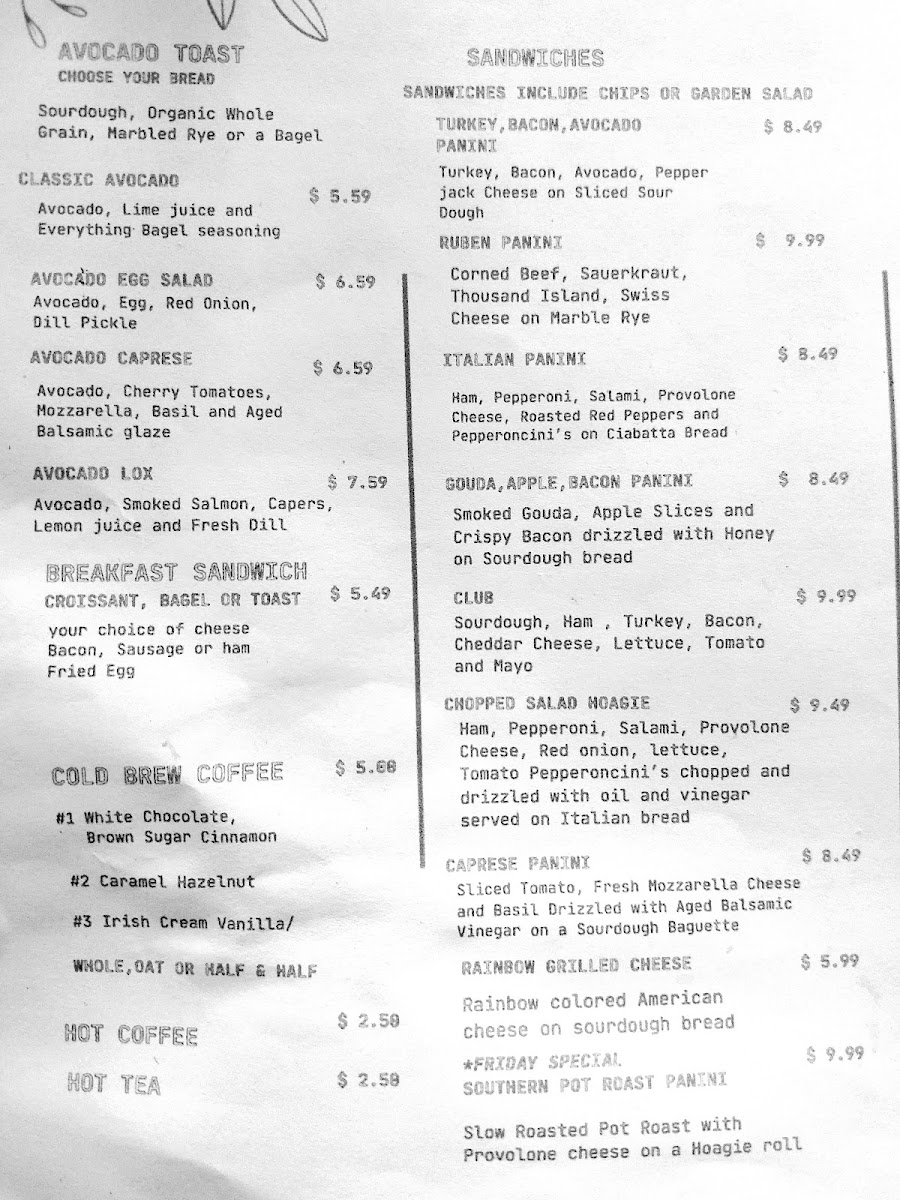 B Street Bakery and Deli Photo Menu 1