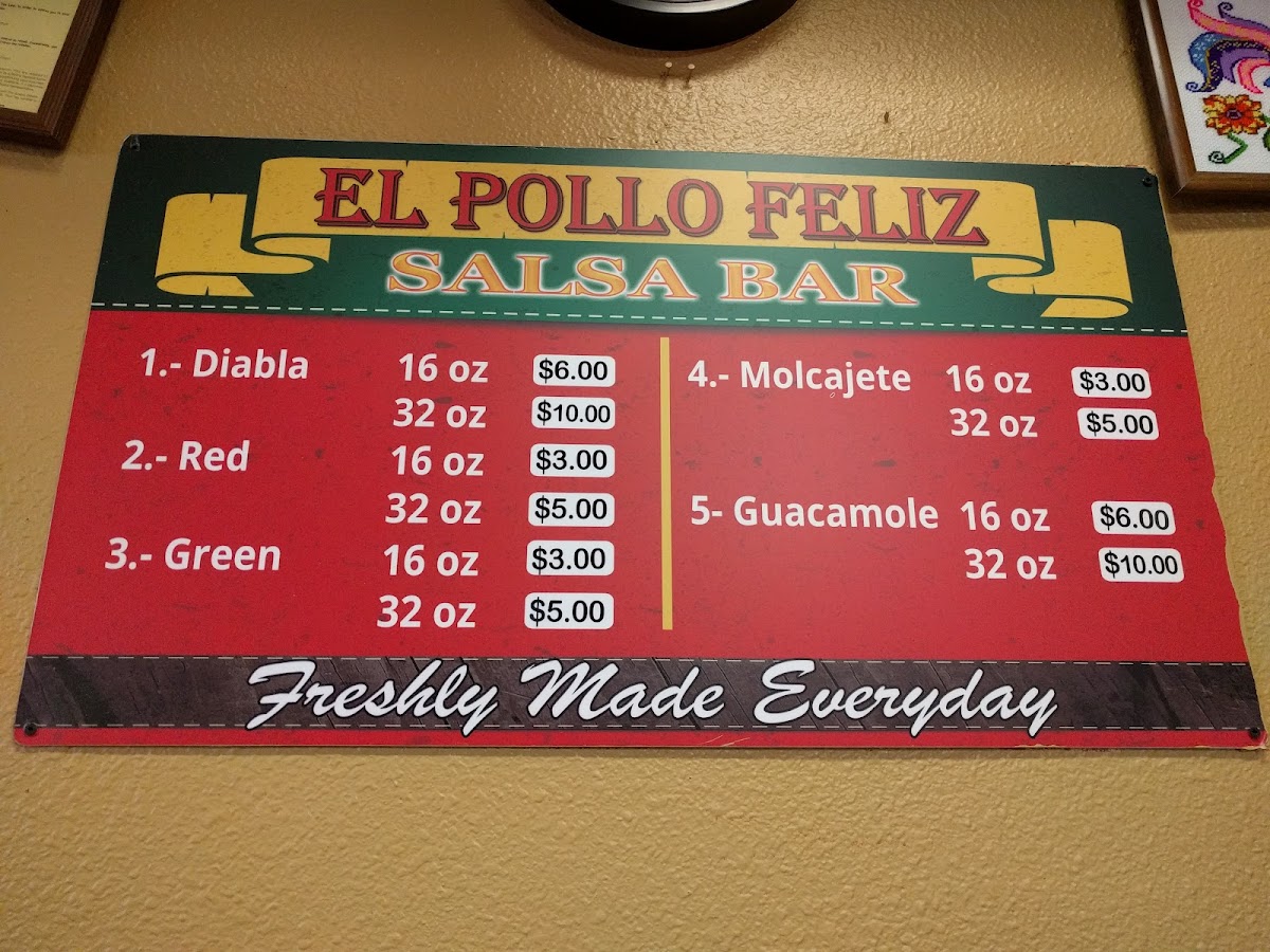 El Pollo Feliz Photo Menu 1