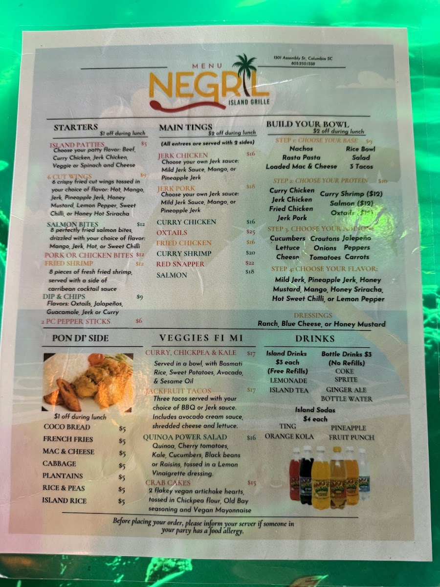 Negril Island Grille Photo Menu 3