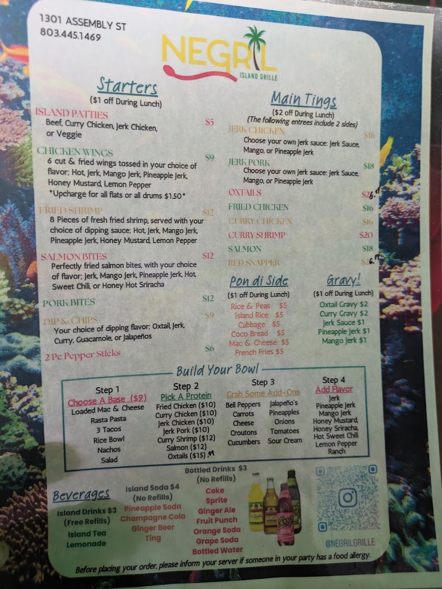 Negril Island Grille Photo Menu 5