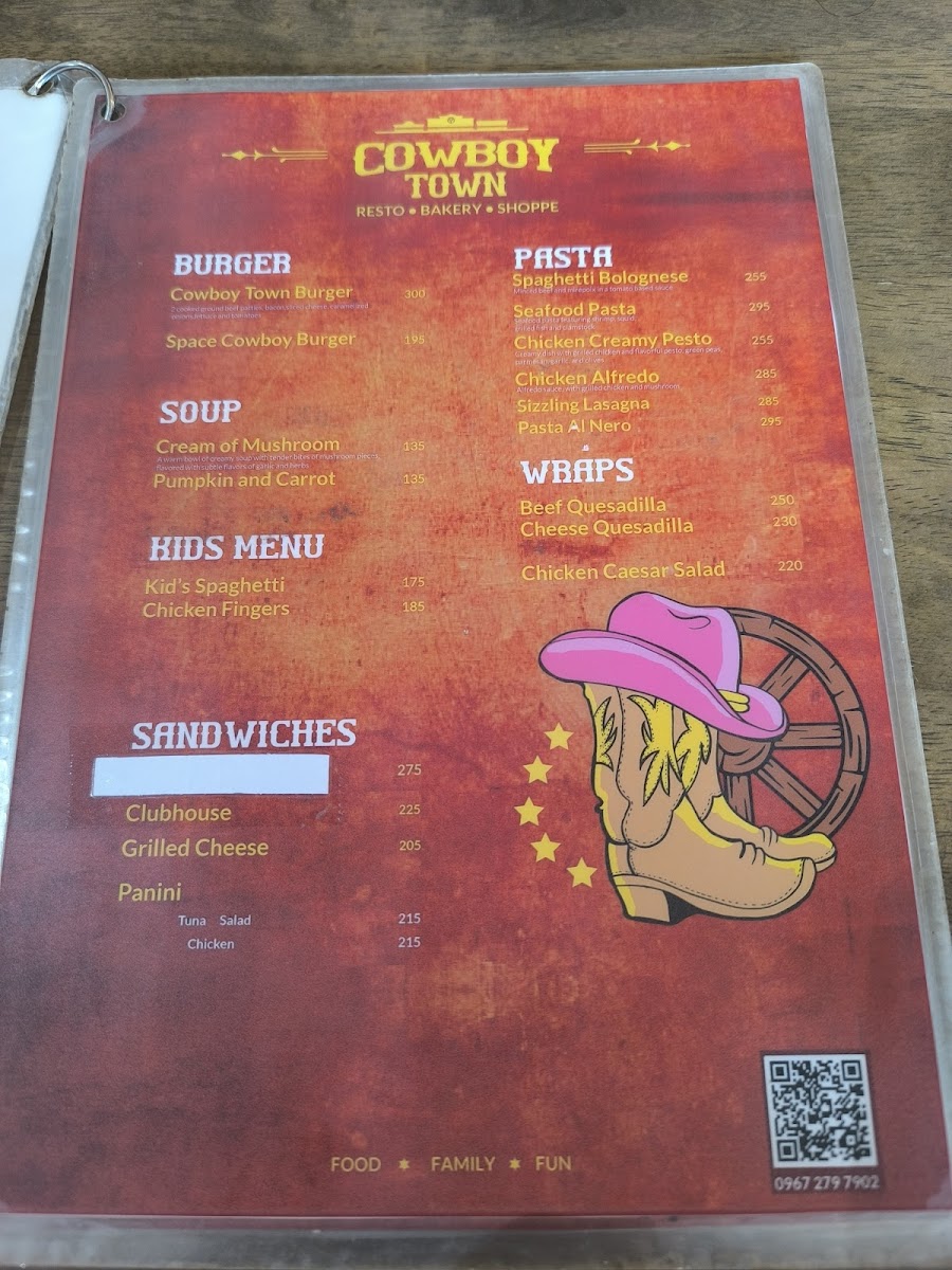 Cowboy Town Resto, Bakery and Shoppe Photo Menu 2