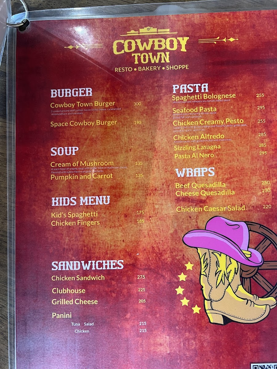 Cowboy Town Resto, Bakery and Shoppe Photo Menu 3